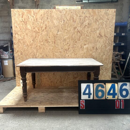 1890’s Classic Pitch Pine Planked Victorian Kitchen Dining Table