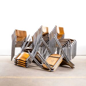 1970’s Chrome Frame Stacking University Dining Chairs