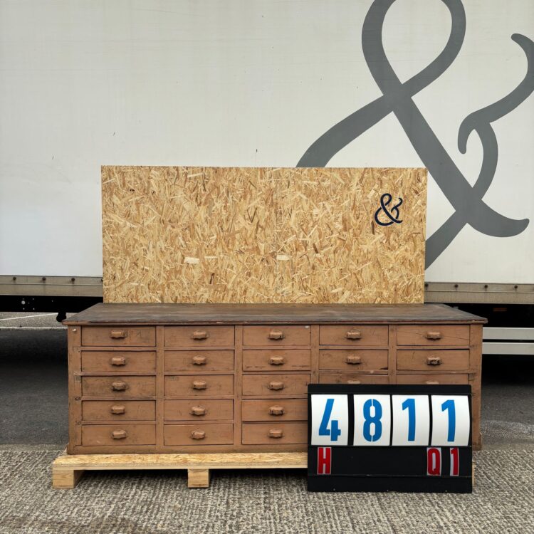 1930’s Exceptional Very Large French Three Metre Bank Of Drawers