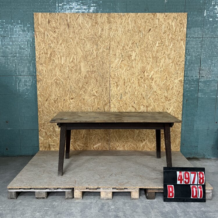 1940’s Solid Pitch Pine Brewers Scrubbed Top Dining Table