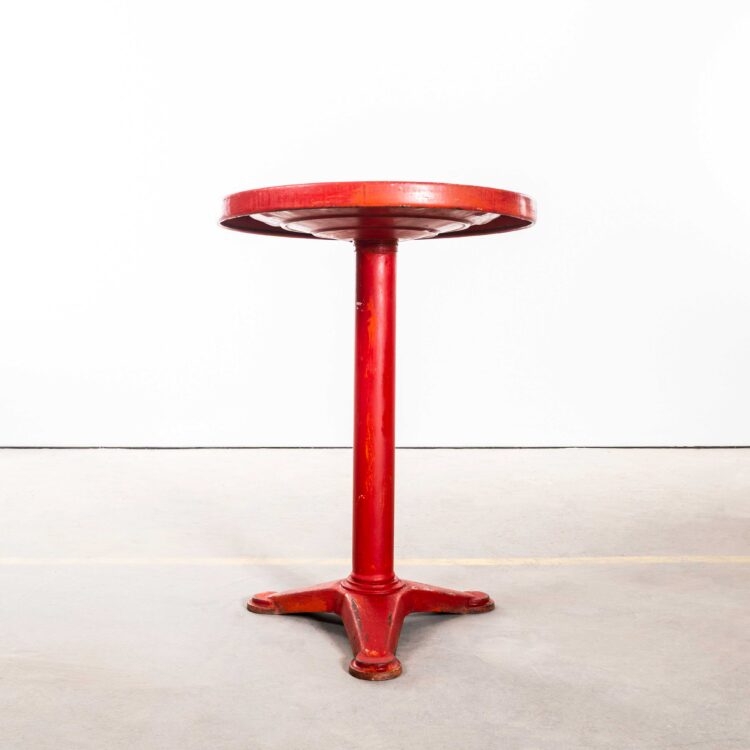 1950’s Faded Red Round Tolix Side Table