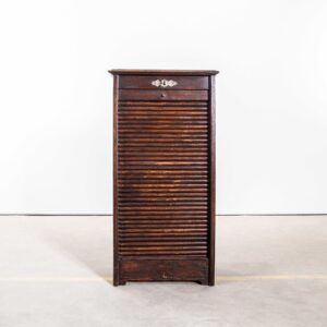 Franse kleine eikenhouten atelier-tambourkast uit de jaren 40