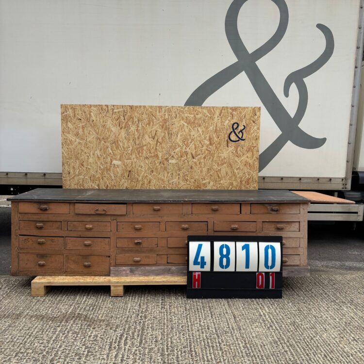 1930’s Exceptional Very Large French Four Metre Bank Of Drawers