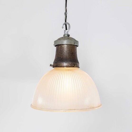 1960’s Holophane Industrial Pendant Lamp With Dome