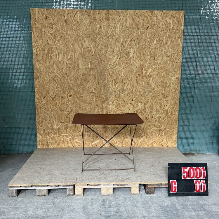 1950’s French Rectangular Metal Folding Dining Table