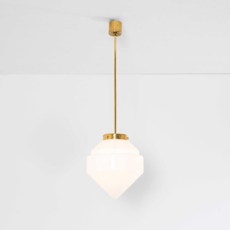 Plumb Bob Opaline hanglamp uit de jaren 50