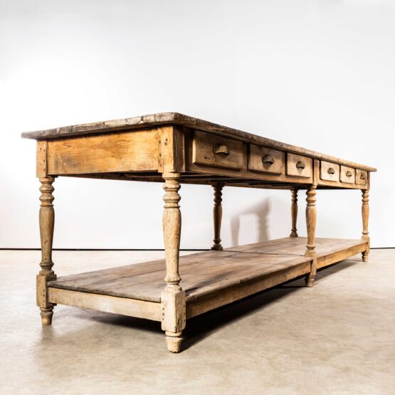 1890’s Faded French Large Original Drapers Table