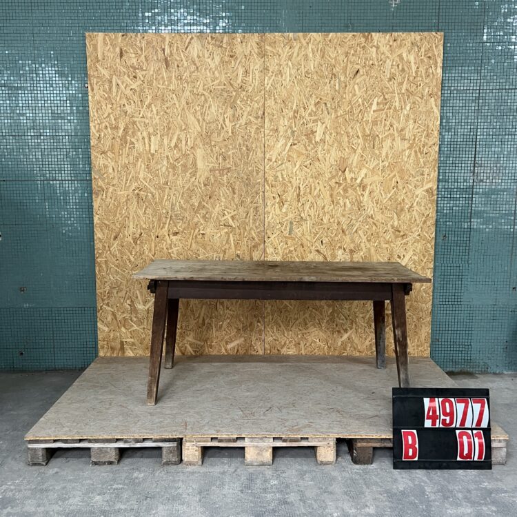 1940’s Solid Pitch Pine Brewers Scrubbed Top Dining Table