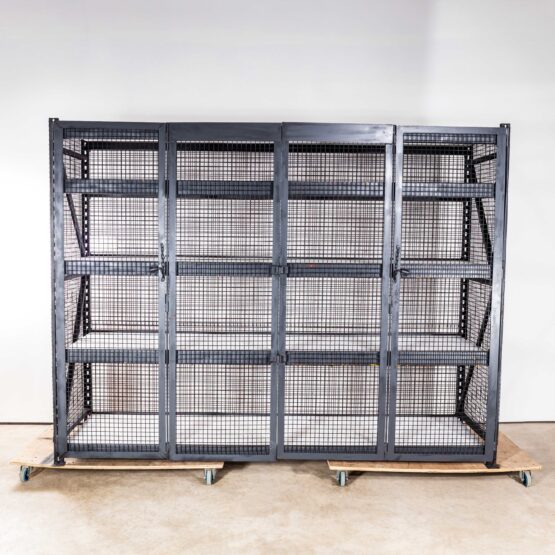 1970’s Very Heavy Caged Industrial Cabinet