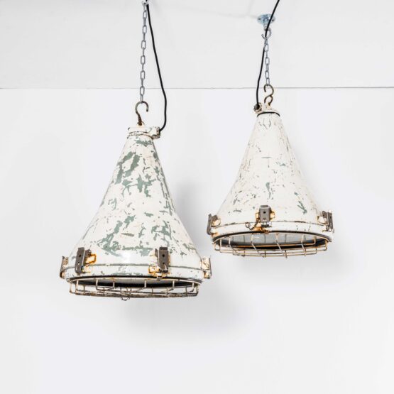 1970’s Large Scale Nautical Ships Lamps – Pair