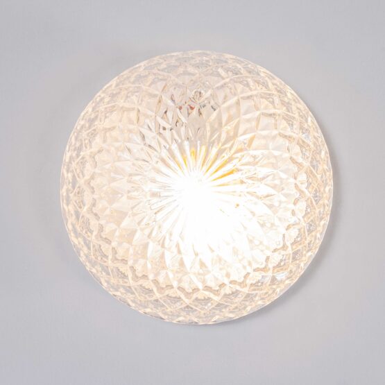 1950’s New Old Stock Czech Clear Pineapple – Ceiling Wall Lamp