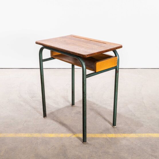 1960’s French Mullca Mid Century Single School Desk – Console Table