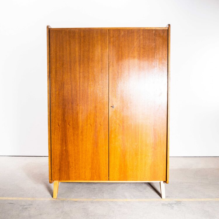 1960’s Large Two Door Oak Wardrobe By ZNZ