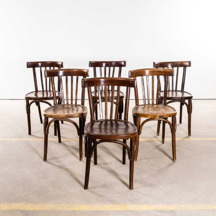 1940’s Tall Back Class Bistro Bentwood Dining Chairs – Set Of Six