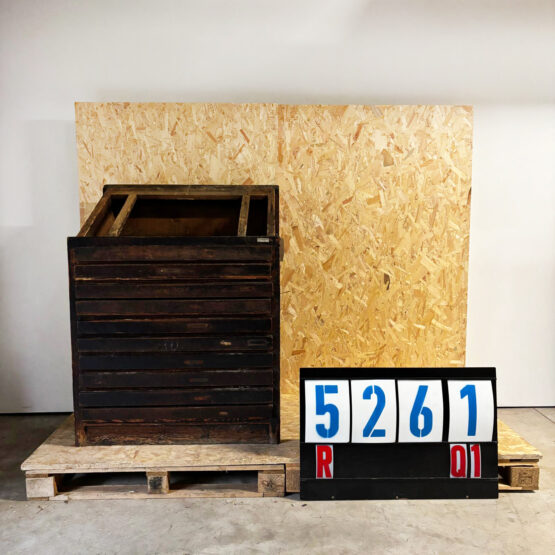 Armoire typographique d'imprimerie originale des années 1920