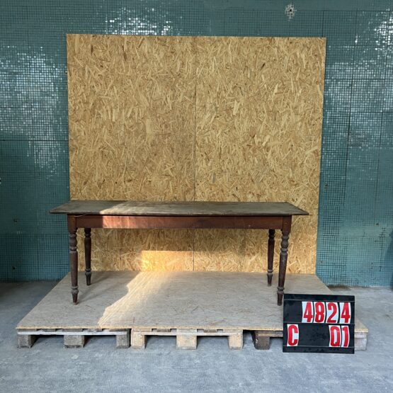 1940’s French Bobbin Leg Mid Oak Fruitwood Kitchen Dining Table