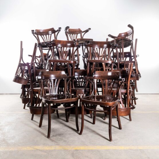 1980’s Dark Walnut Fanback Armchair By Sellaton