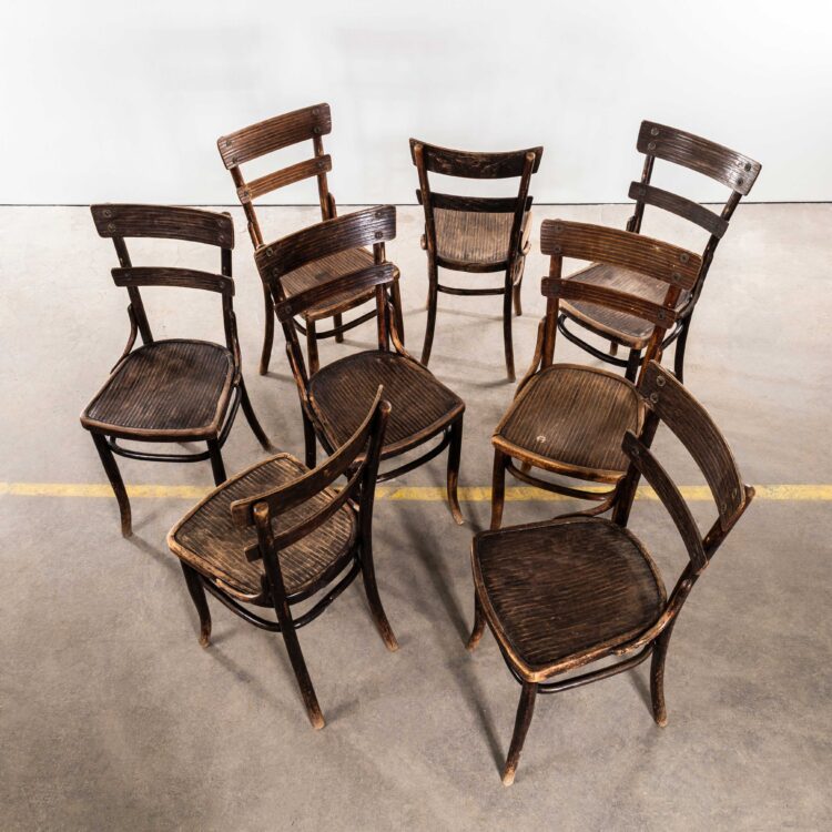 1920’s Original Thonet Double Rail Bentwood Chairs – Set Of Eight