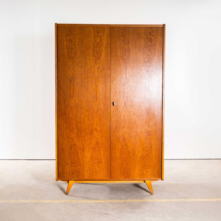 1960’s Large Mid-Century Cabinet – Book Matched Oak