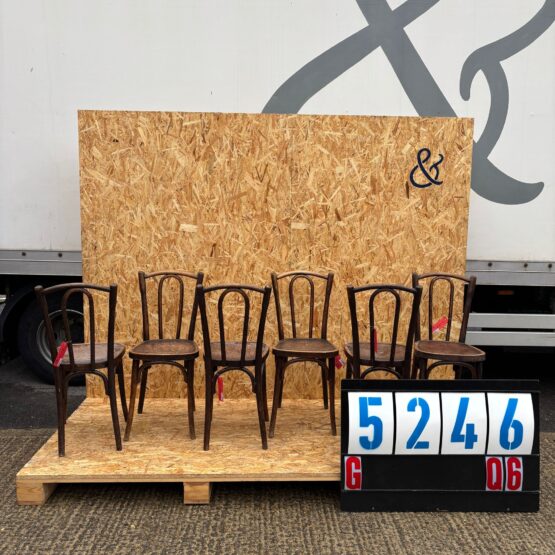 1940’s Classic Back Bentwood Dining Chairs – Set Of Six