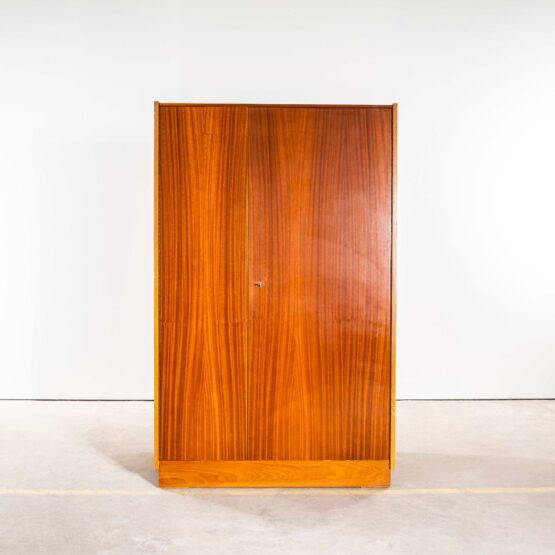 1950’s Large Clean Contemporary Sapele Wardrobe – Up Zavody