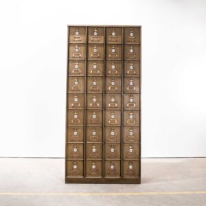 Originele Franse industriële metalen kast uit de jaren 20 - Thirty Six Klappets