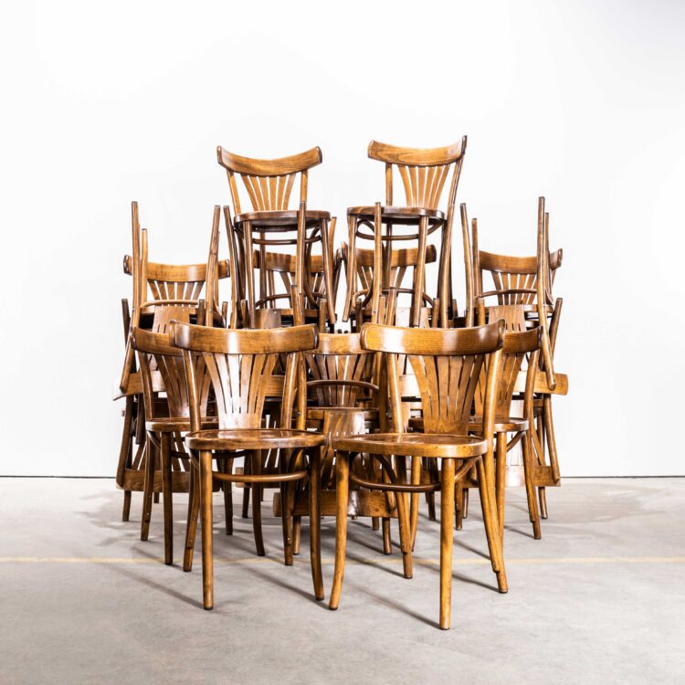 1970’s French Fan Back Bentwood Dining Chair – Stamped Seat