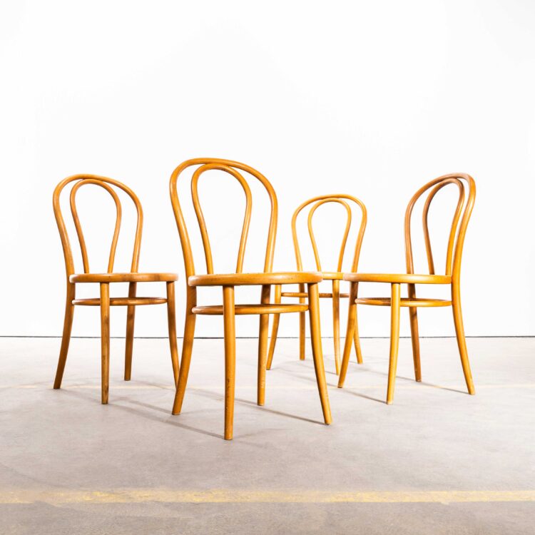 1960’s Original Blonde Hoopbacks With Cane Seat – Set Of Four