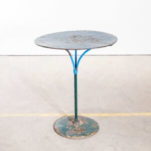 1920's French Bistro Café Table With Wire Base