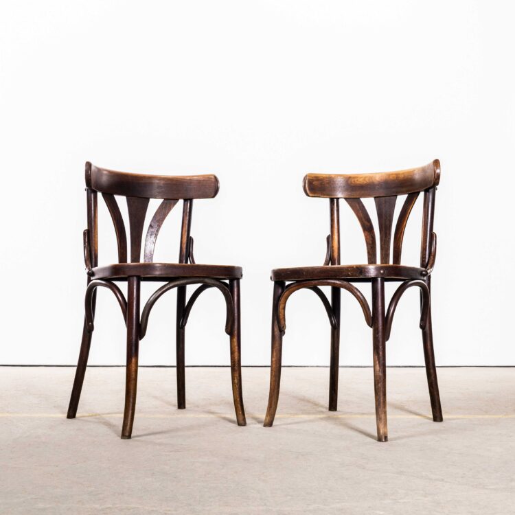 1950’s Open Fan Back Back Dining Chairs – Pair