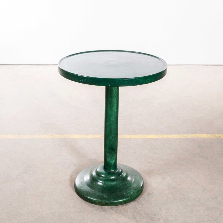 1950’s Tolix Racing Green Round Side Or Dining Table