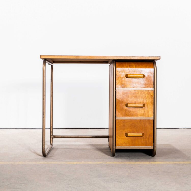 1950’s French Modernist Small Desk – Three Drawer