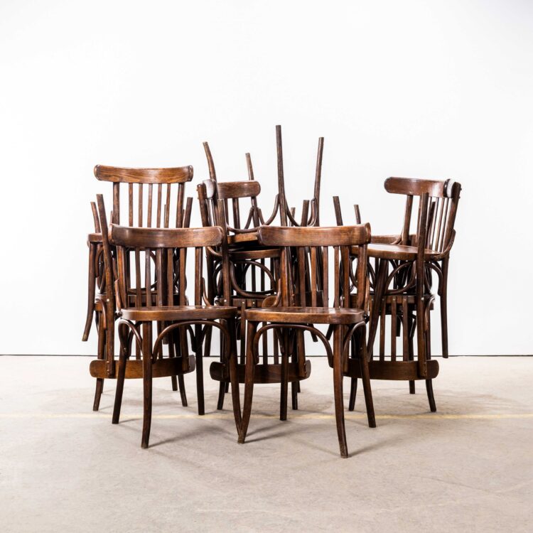 1950’s Dark Oak Bistro Bentwood Dining Chairs