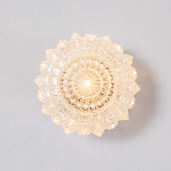 1950’s New Old Stock Opaque Pineapple Globe Ceiling Or Wall Lamp