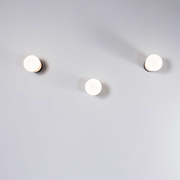 1950’s New Old Stock Opaque Knob Ceiling Or Wall Lamp