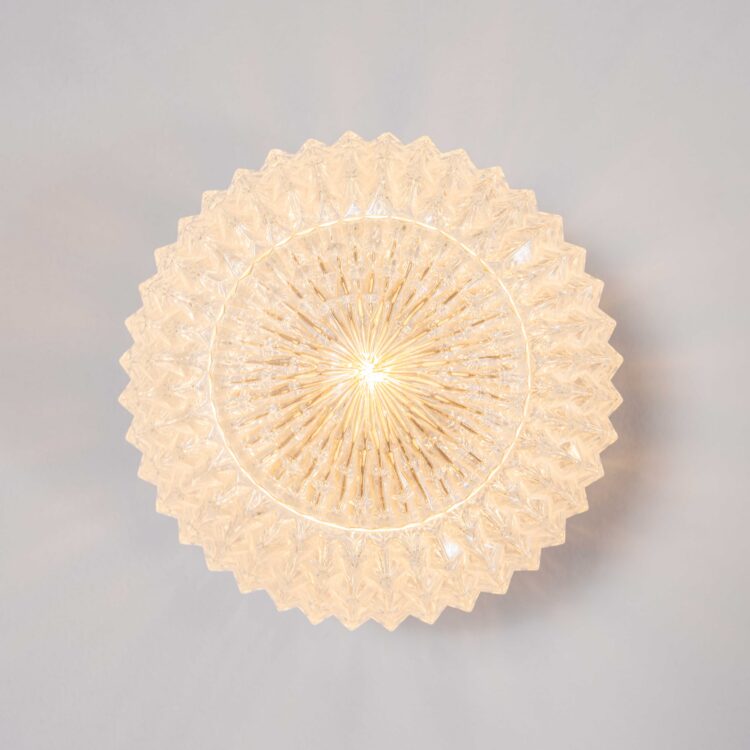 1950’s New Old Stock Opaque Diamond Globe Ceiling Or Wall Lamp