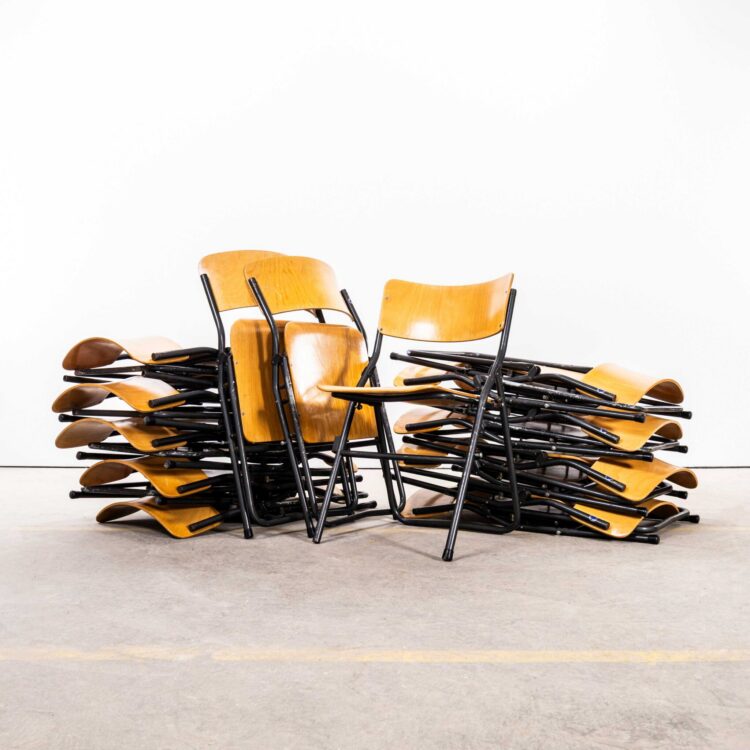 Originale deutsche Klappstühle für Universitäten aus den 1960er Jahren