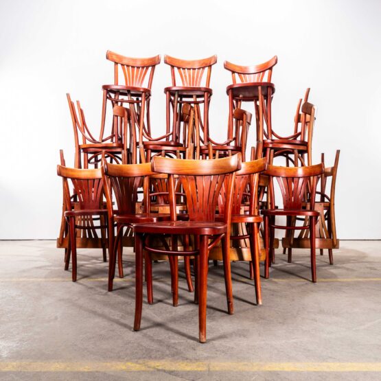 1970’s Honey Red Fan Back Dining Chairs