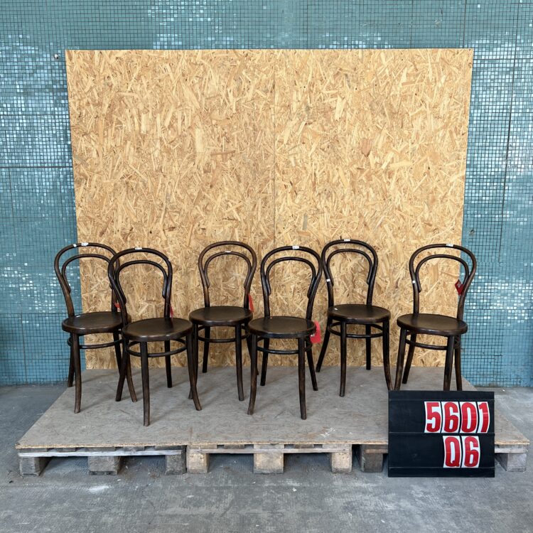 1940’s Classic Hoopback Thonet Dining Chairs – Set Of Six