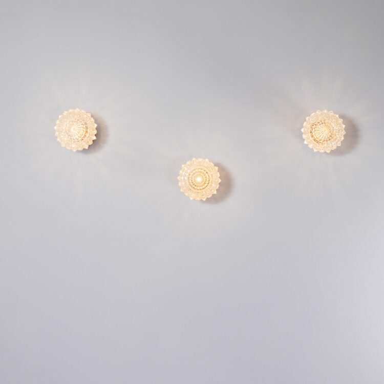 1950’s New Old Stock Opaque Pineapple Globe Ceiling or Wall Lamp