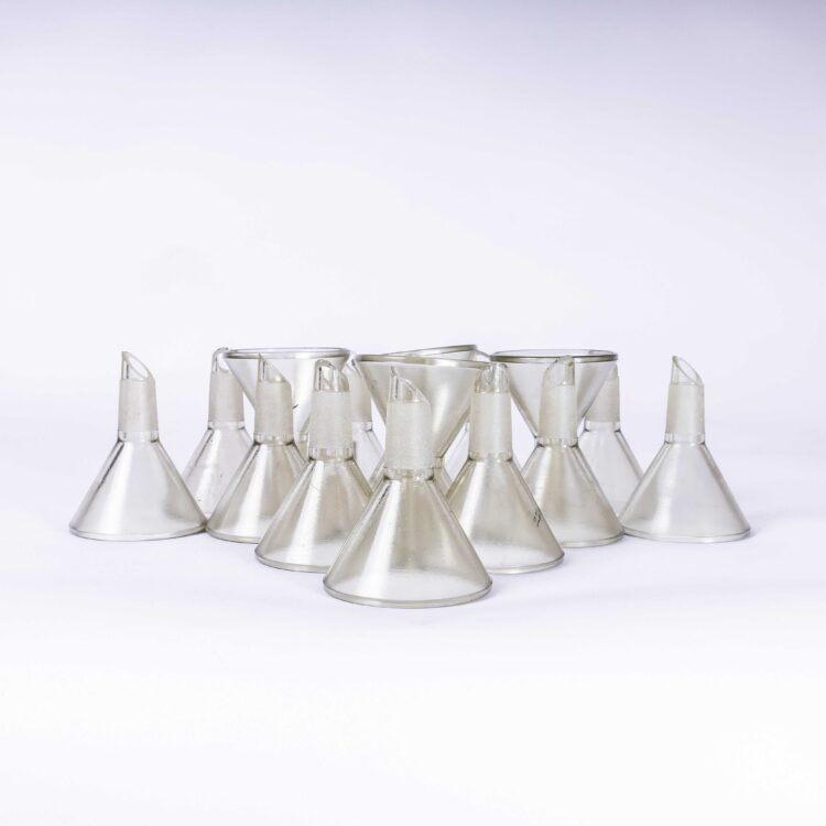 1950’s Small Glass Laboratory Funnels