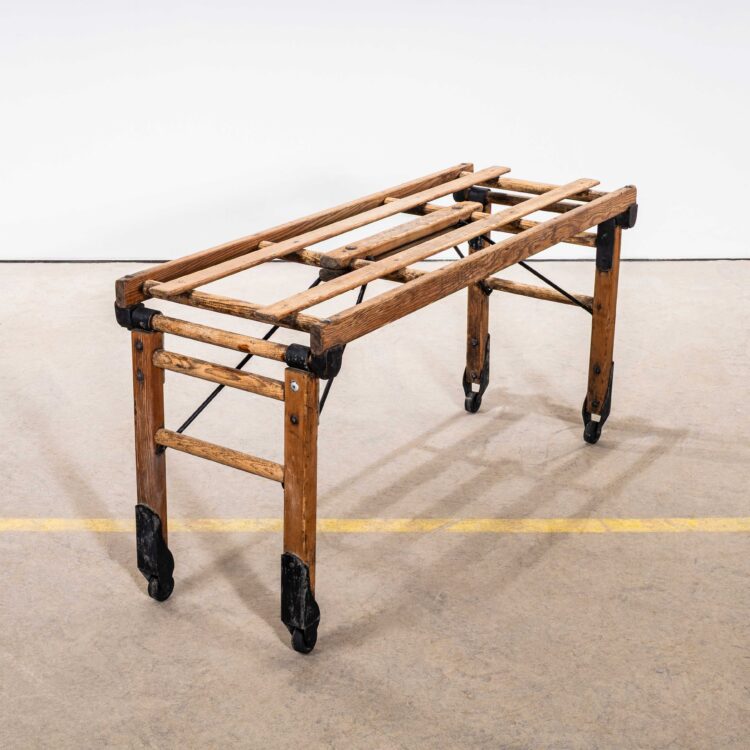 1890’s Original Pitch Pine Folding Laundry Bench