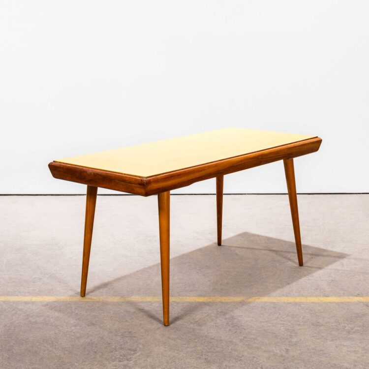 1950’s Mid Century Yellow Rectangle Side Table – Interieur Praha