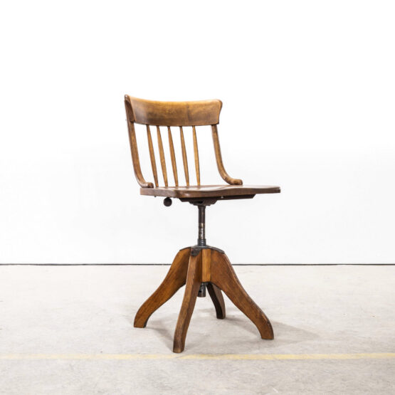 1920’s French Oak Atelier Swivel Chair