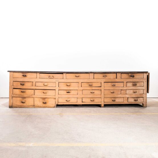 1930’s Exceptional Very Large French Four Metre Bank Of Drawers