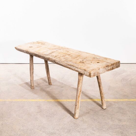1950’s Original Hungarian Butchers Table – Wide Leg Stance