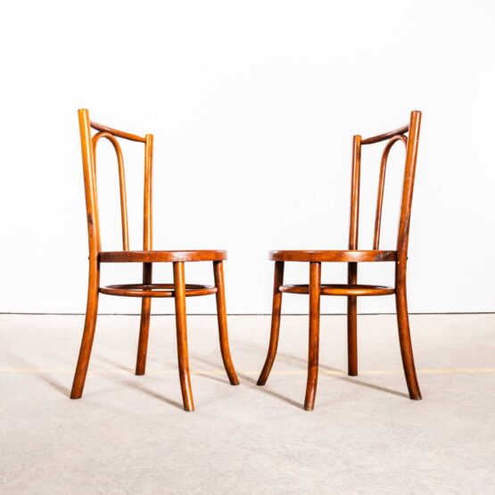 1950’s French Single Hoop Back Dining Chairs – Pair