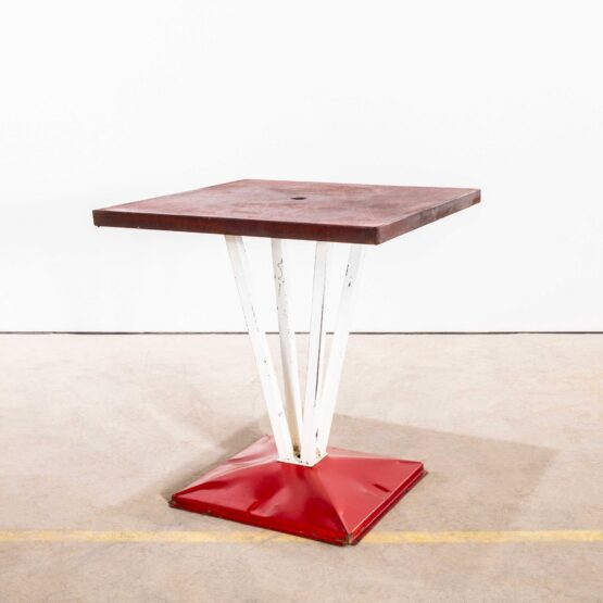1950’s Original French Tolix Outdoor Dining Table – Four Column Base (Model 1116.1)