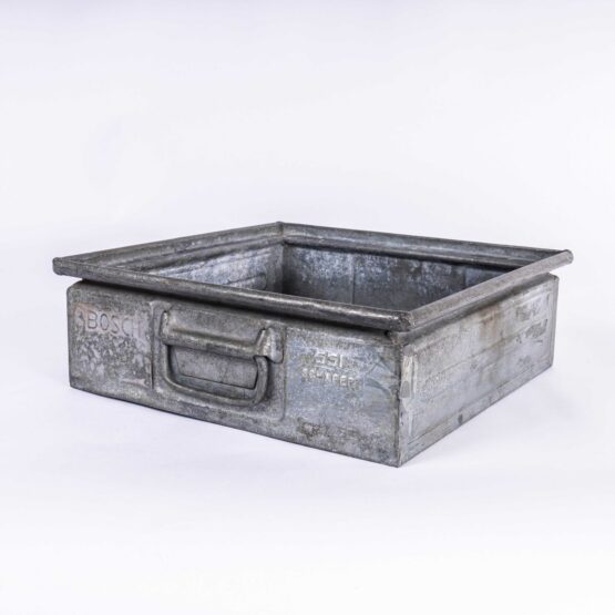 Late 20th Century Vintage Bosch Galvanised Steel Industrial Parts Tray