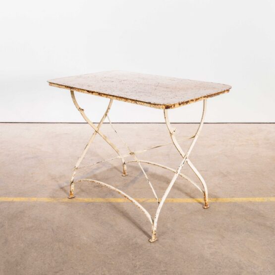 1950’s White Heavy Weight French Garden Folding Table